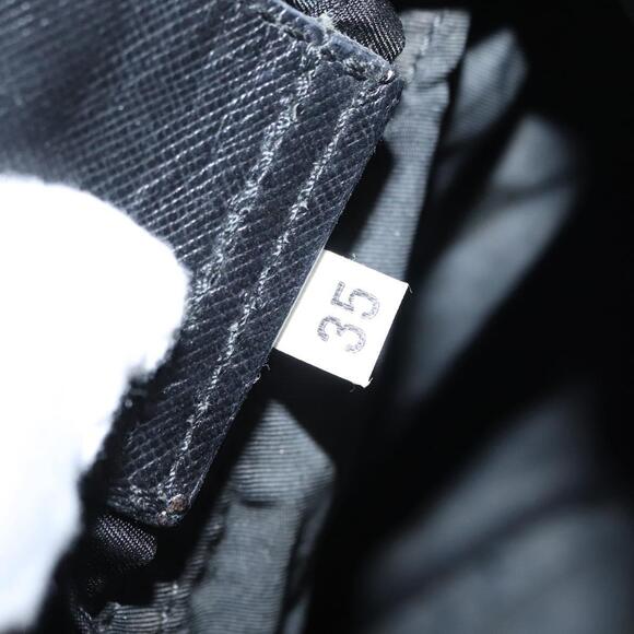 PRADA Backpack Nylon Black Silver Auth 154530